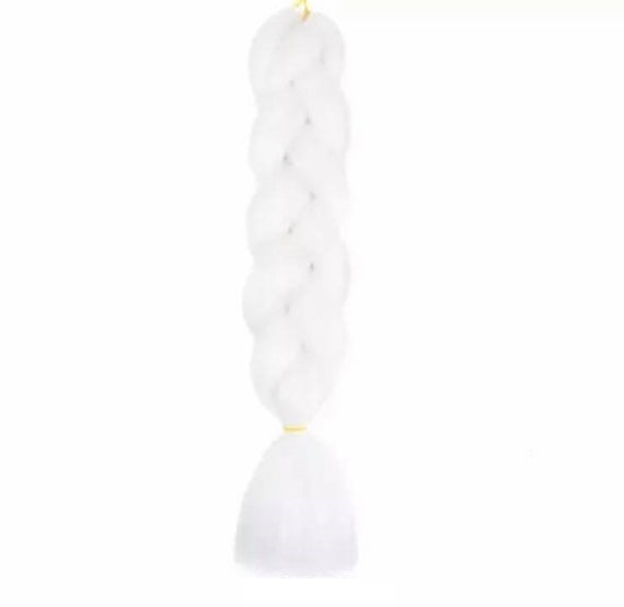 Snow White 24 Jumbo Africa Braid Cornrow Hair Extensions Etsy