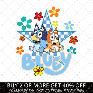 Cute Spring Bluey Dog PNG, Bluey Birthday Png, Bluey Dog Png, Birthday Cartoon Png Bundle, Birthday Magical Sublimation, Birthday Party Png