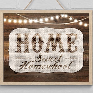 Rustic Homeschool Decor Print, Farmhouse Style (Digital Download)
