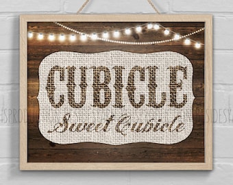 Cubicle Decor for Work Space, Wall Art for Office Printable, Farmhouse Style Sign, Rustic Home Office