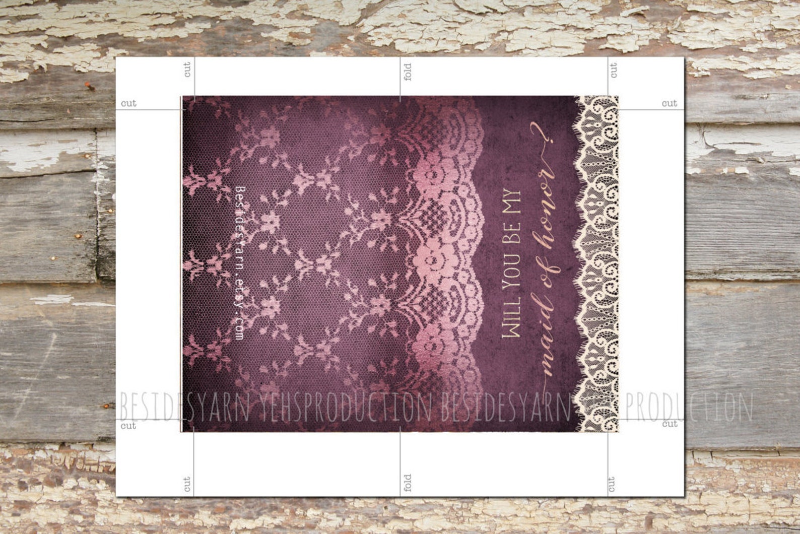 Will You Be My Maid of Honor PRINTABLE CARD Purple Wedding, Maid of ...