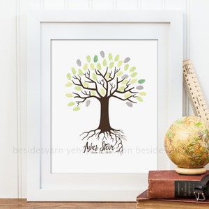 Personalized Fingerprint Guest Book, Birthday Party Guest Book, Wedding Guest Book, Baby Shower Guest Book, Family Tree, New Baby Gift Decor