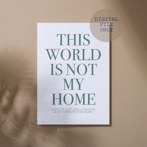 Eternity Hope Home Decor Printable, Christian Hymn Wall Art, Worship Song Scripture Poster, Missionary House Sign, Minimalist Bible Print