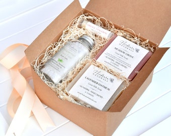 Personalized Bath Gift Set for Women - Spa Gift for Mom - Thank You Gift - Goat Milk Soap Gift Set - Natural Spa Gift Set - Gift for Her