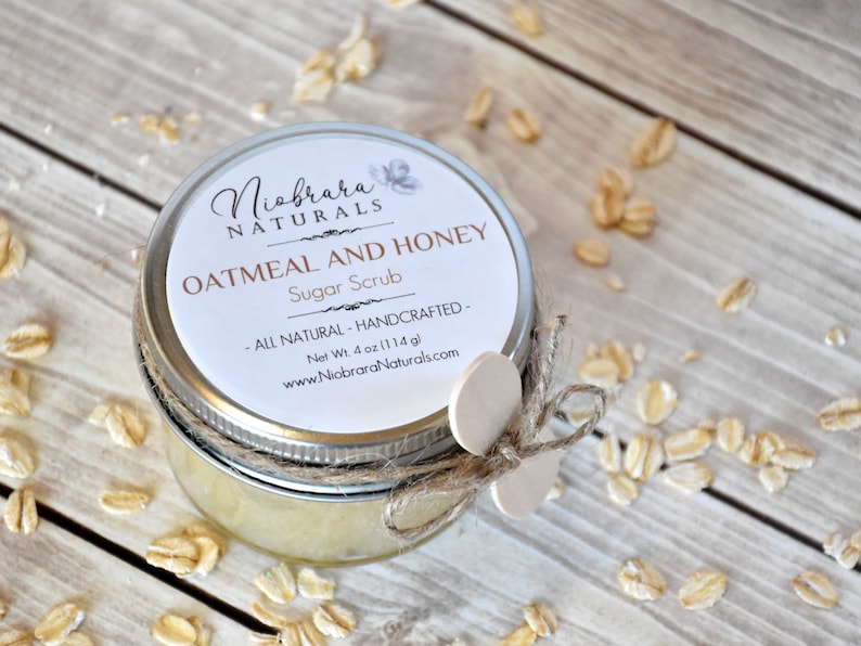 Natural Oatmeal Honey Sugar Scrub Exfoliating Scrub Bath Etsy