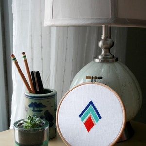 Blue Diamond - Beginners Cross Stitch Pattern - PDF Download