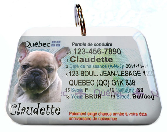 Permis De Conduire Canada Quebec Etiquettes Personnalisees Etsy