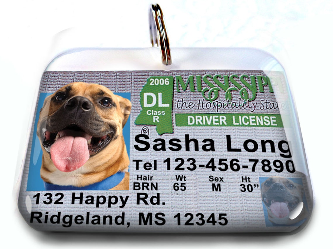Mississippi driver license Personalized Custom ID Tags for Etsy