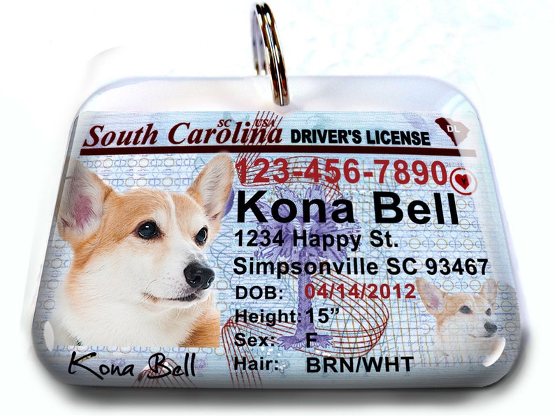South Carolina Driver License SC Personalized Custom ID Tags Etsy
