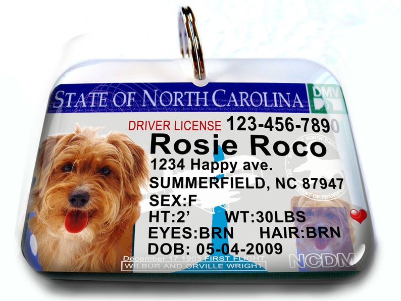 North Carolina driver license NC License Personalized Custom Etsy