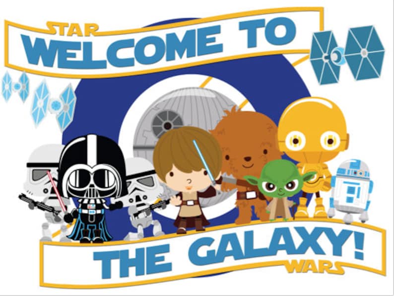 Printable Star Wars Baby Shower Center Poster/graphic - Etsy Australia