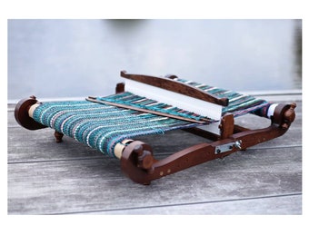 Walnut Kromski Rigid Heddle Harp Forte Loom, Folding Rigid Heddle Loom in Walnut finish.