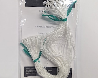 Lizos Ashford Texsolv para telares de mesa, paquetes de 40 lizos, verdes, 22 cm / 8,6" - compatibles con todos los telares de mesa Ashford.