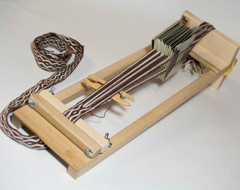 4" Rigid Heddle Loom, Cardweaving Loom frame or use the included 4" heddle to weave bands and narrow strips. Cards optional add on. Beka