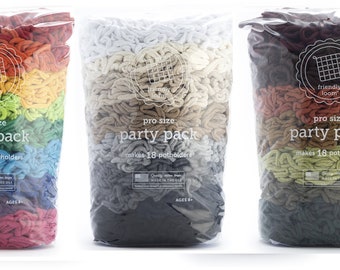 Pro Size Potholder Loops Assortment Bags, 10", Party Packs by Friendly Loom™ , Makes 18 Potholders