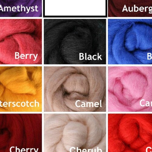 4 Oz. Wool Roving New Zealand Corriedale Choose From 58 Etsy