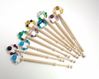12 Spangled Lace Bobbins