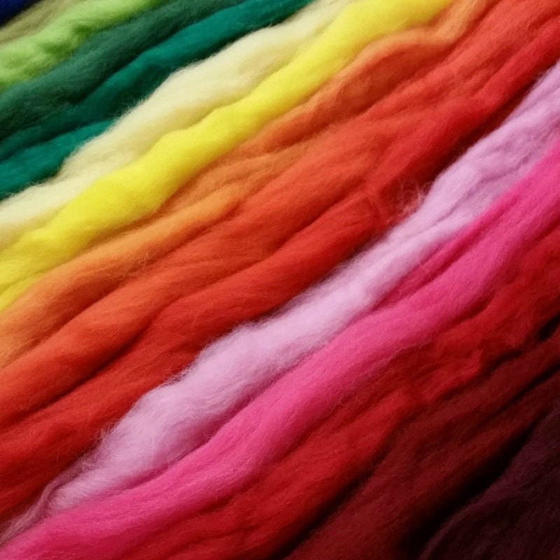 Sampler 28 Color Wool Roving with Corriedale Wool Roving. Bag Etsy