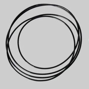 May include: Set of four black metal hoops, each with a different diameter.