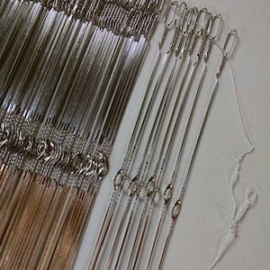 Inserted Eye Weaving Heddles, Metal, 9.5" long, Bundle of 100. Works on Schacht Looms
