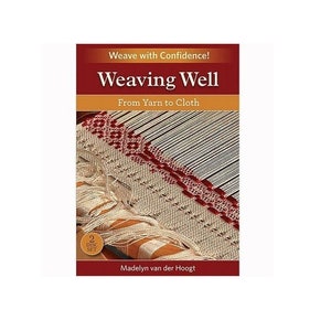 May include: A two-disc set DVD titled "Weaving Well: From Yarn to Cloth" by Madelyn van der Hoogt. The cover features a close-up of a loom with red and white yarn.