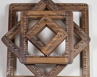 Walnut Pin Looms From Blue Butterfly, Skipper Loom, Wooden Pin Loom, Frame Loom, Pin Weaving Loom, Easy Weaver Looms