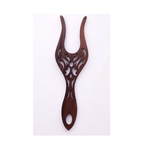 Wooden Lucet, Filagree Lucet, Braiding and cordmaking tool, Renaissance craft tool in Rosewood