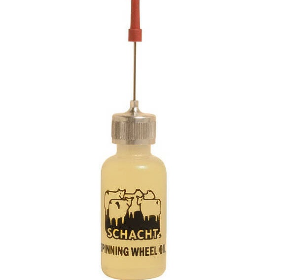 Spinning Wheel Oil. Schacht Brand. Fine Metal Tip Bottle for Precise Oiling.  