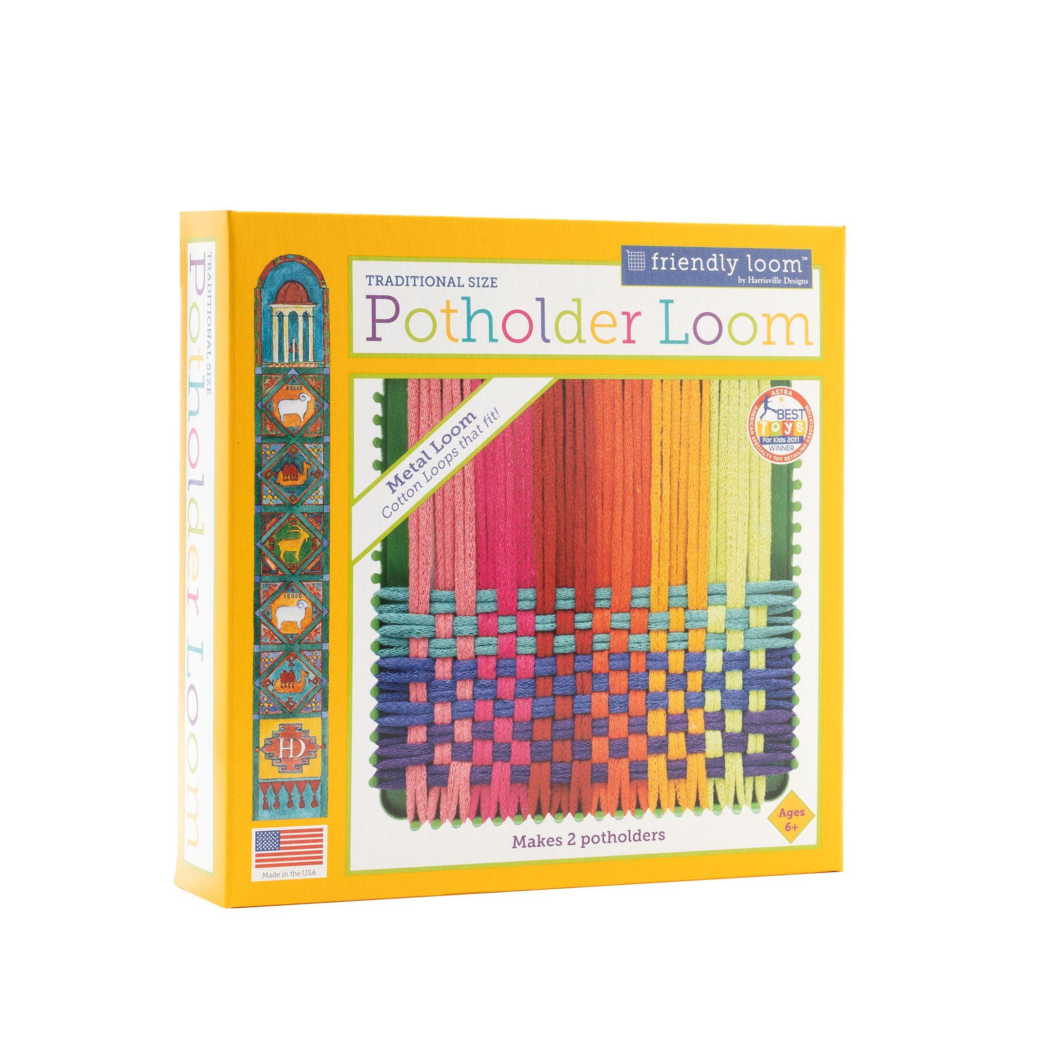 Pot Holder Weaving Loom With 18 Pegs per Side, Friendly Loom Green ...