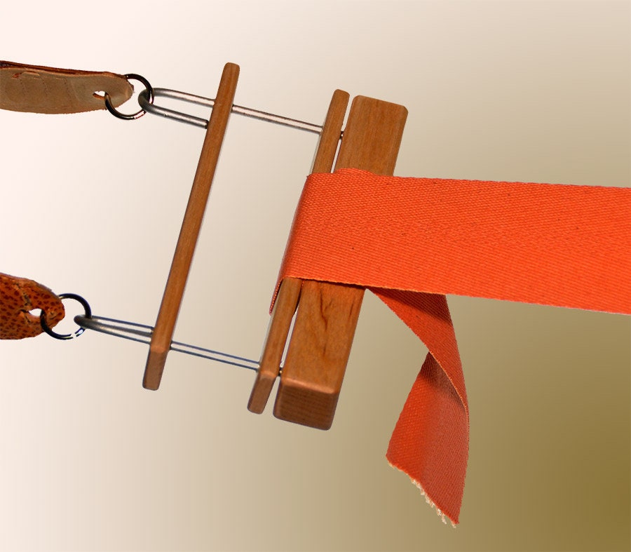 Backstrap Weaving Horse Bar, Waist clamp for off the loom weaving