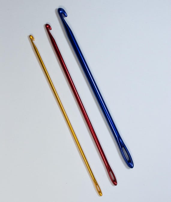 Locker Hook Set, 3 Hooks for Locker Hooking, Aluminum, Rug Making