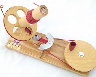 Strauch Jumbo ball winder, Large ball winder, Table top ball winder, Wooden Ball winder, Jumbo ball maker, Center pull ball winder
