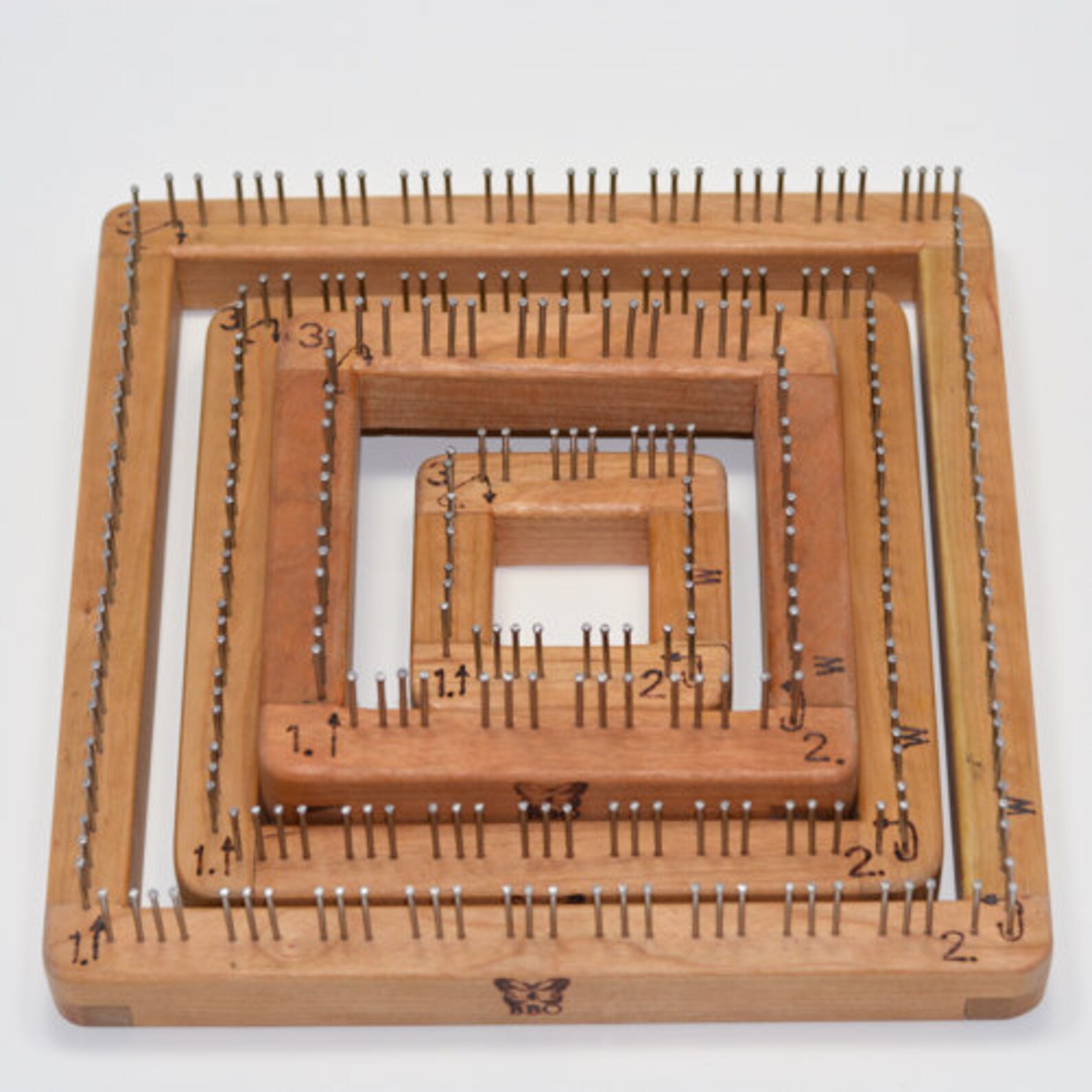 Cherry Pin Looms From Blue Butterfly Wooden Pin Loom Frame Etsy