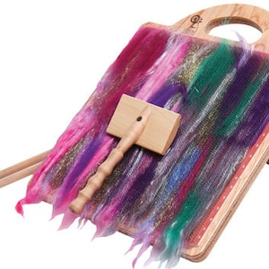 Ashford Blending Board + Free Bonus fiber! Make art rolags for felting and spinning.