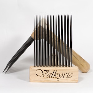 Mini Handcombs, Fine Valkyrie Wool Combs, Fiber Combs, Double Row Wool Fiber Prep Combs