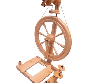 Sonata Encore Spinning Wheel by Kromski, Double Treadle wheel, Includes Bag, Folds for Travel