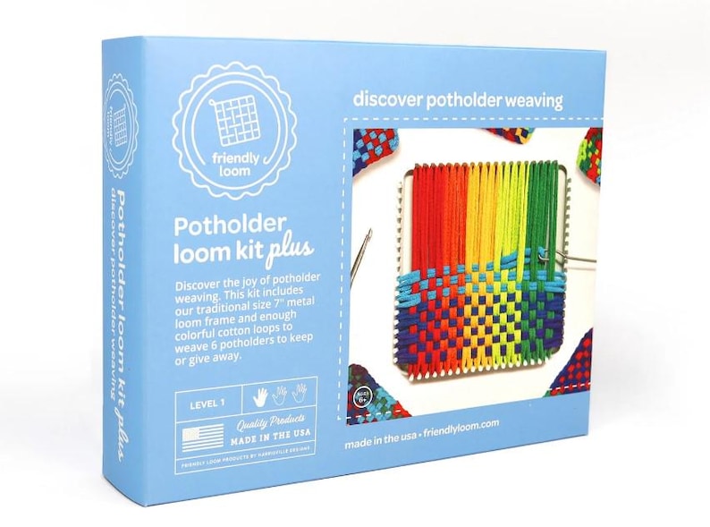 Pot Holder Weaving Loom, 7" Potholder Plus Kit image 1