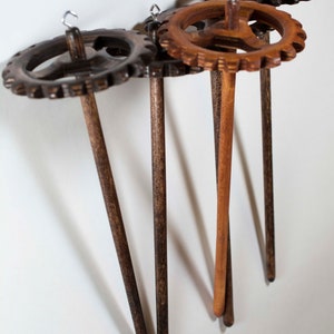 Snyder Steampunk Gear top whorl spindle image 3
