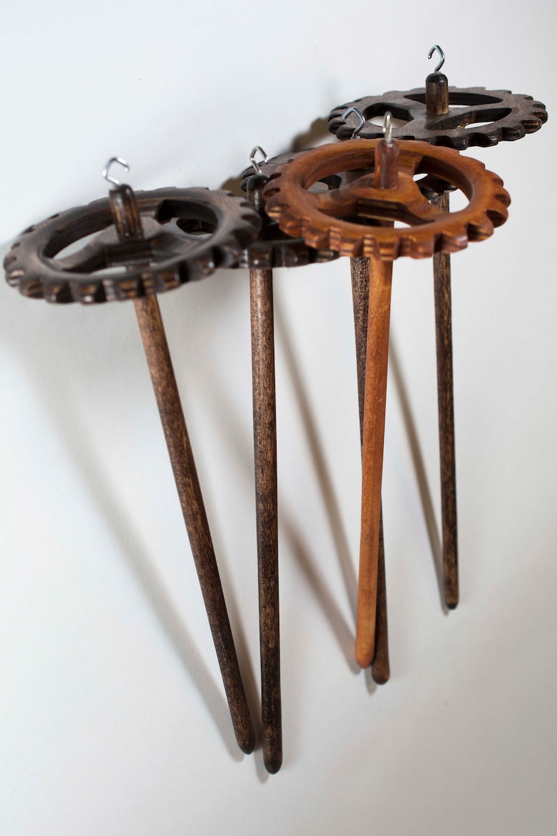 Snyder Steampunk Gear top whorl spindle image 3