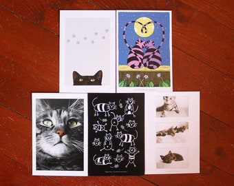 Collection Cat Prints Official de 5 cartes postales 10x15 cm qualité premium en édition limitée