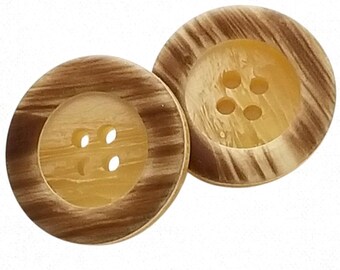 Imitation Horn Buttons - 28 mm or 1 1/18" - Set of 5 - Dill