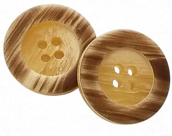 Imitation Horn Buttons - 18 mm or 11/16" - Set of 8 - Dill