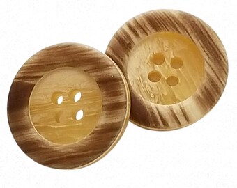 Imitation Horn Buttons - 23 mm or 7/8 inch - Set of 6 - Dill