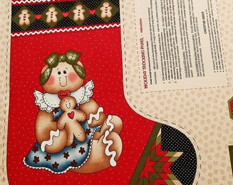 Holiday Stocking Panel - Grandma's Gingerbread - Dianna Marcum