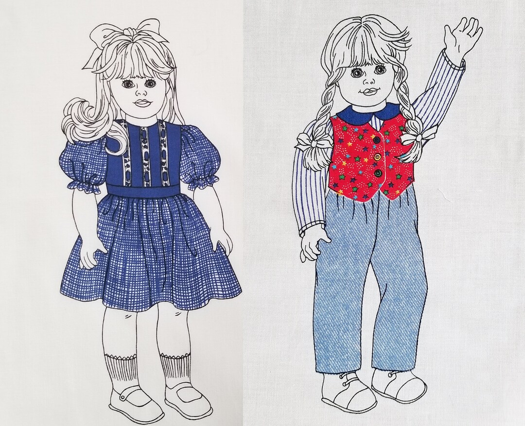 Doll Clothes for 18inch Doll Fabric by Simplicity 2 Girl Doll Outfits
