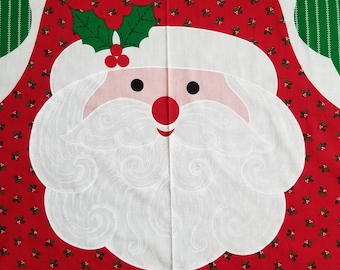 Santa Apron Cut & Sew Panel - Cranston Print Works - 1990s