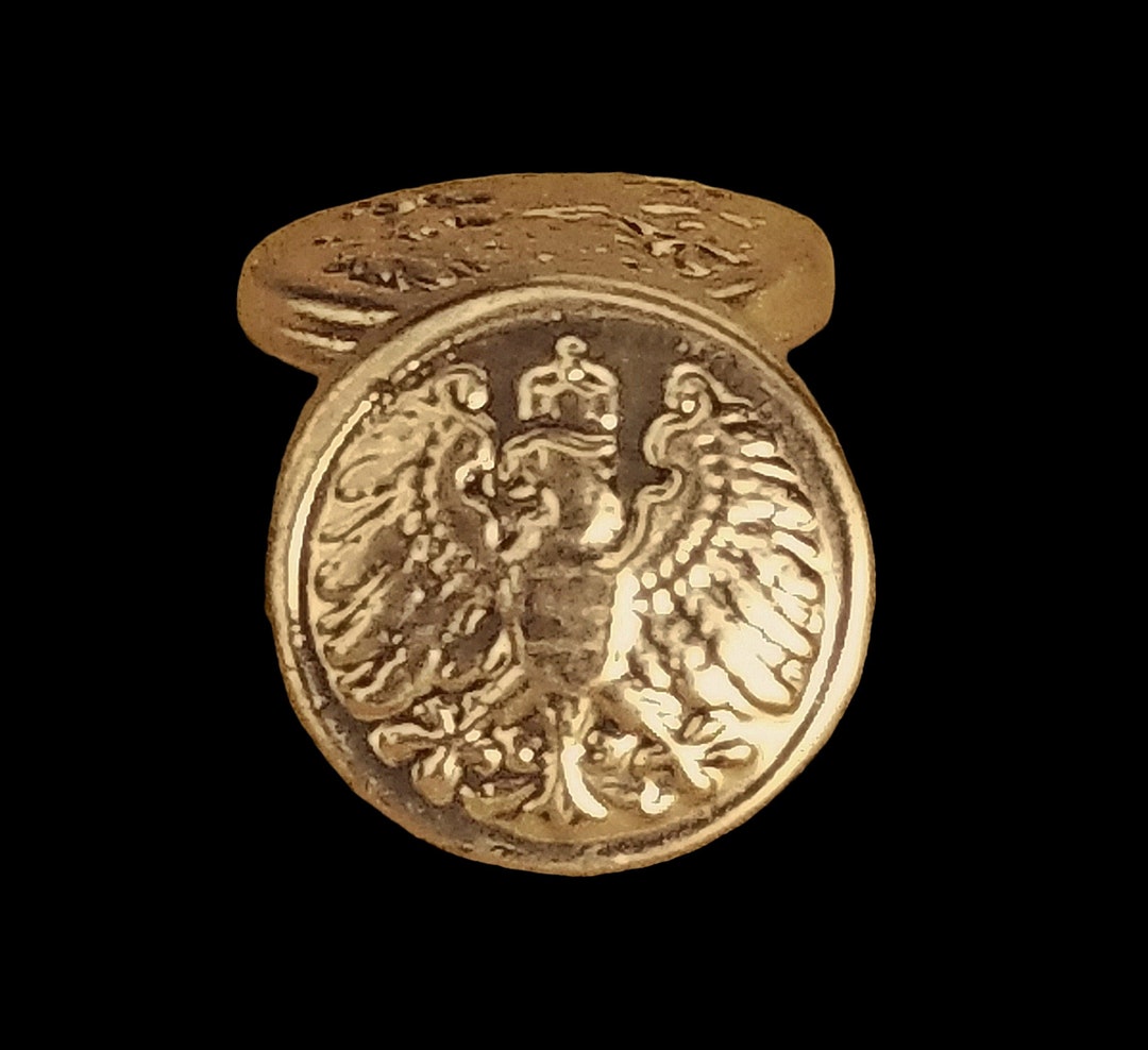 24K Gold Plated Plastic Buttons With Crest Design - 18 Mm or 11/16 ...