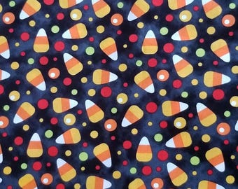 Candy Corn Fabric - 1.25 Yards Remnant - Halloween Fabric