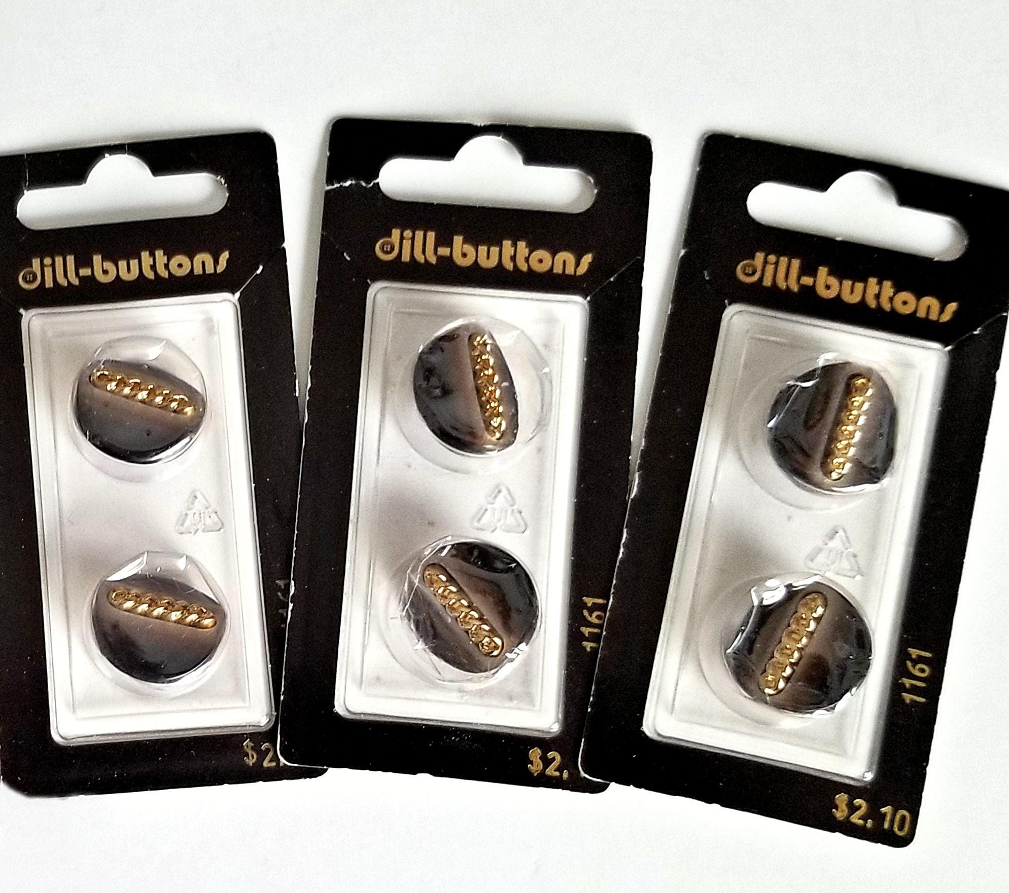 Buttons With Ombre Effect and Chain Accent - 18 Mm or 11/16 Inch - Set ...