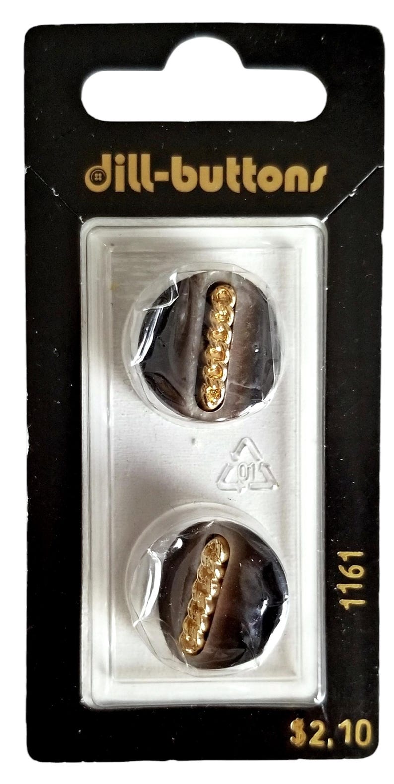Buttons With Ombre Effect and Chain Accent - 18 Mm or 11/16 Inch - Set ...